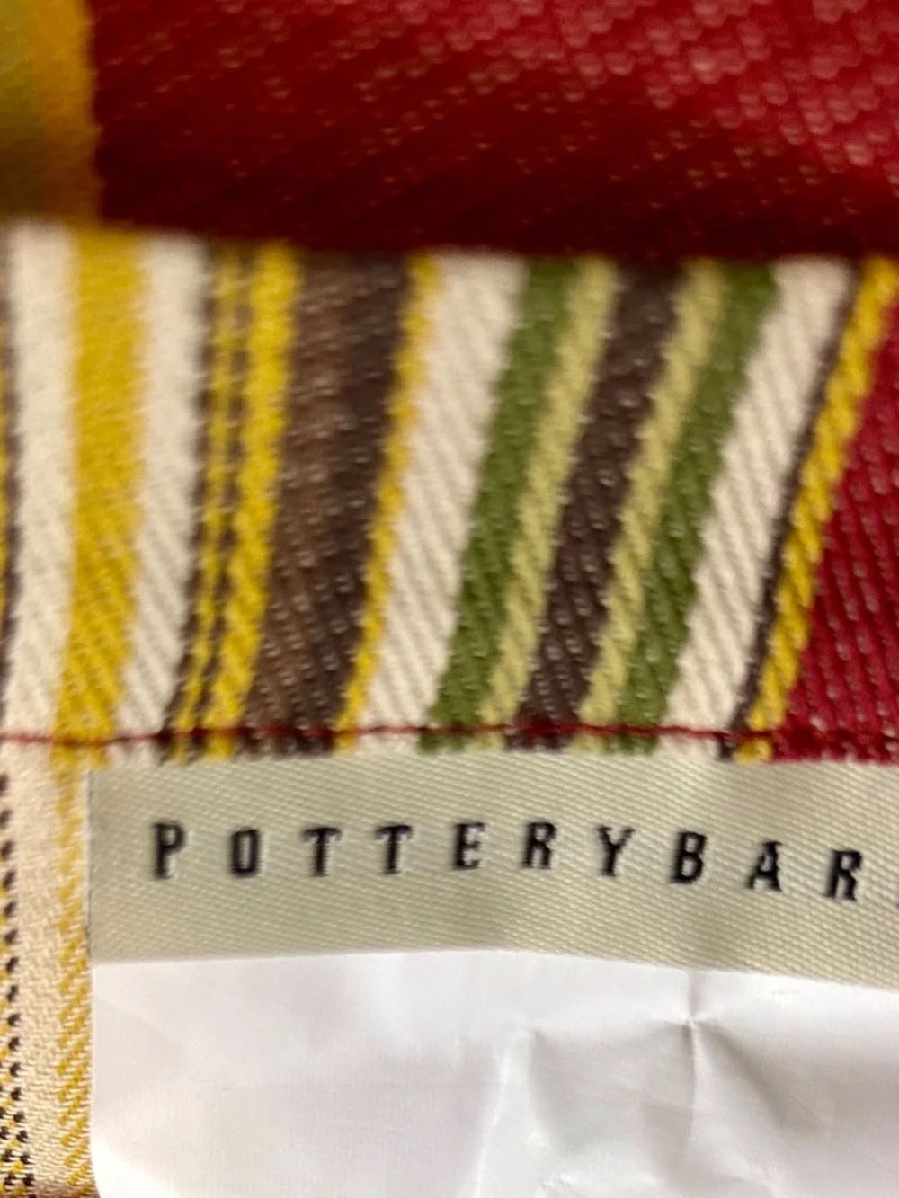 Pottery Barn Valance-Morgan Stripe Pole Pocket